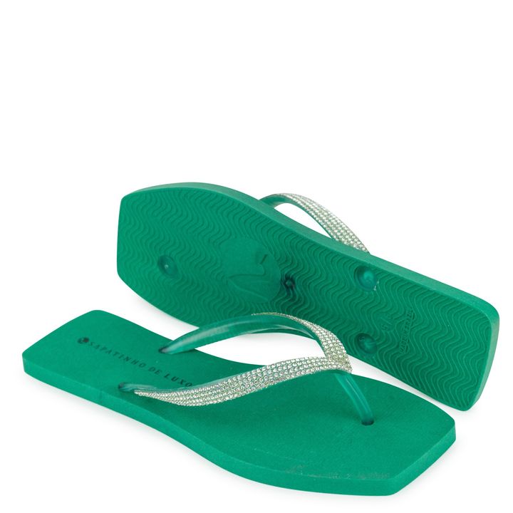 Rasteira-Translucida-Verde-Amazon-Tiras-Strass