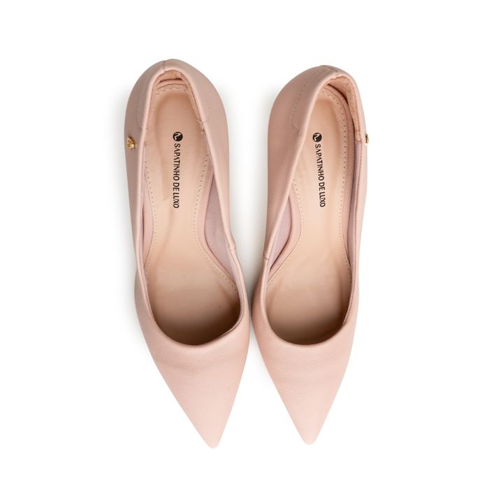 Scarpin-Nude-Baby-Salto-Medio-com-Logo-SDL