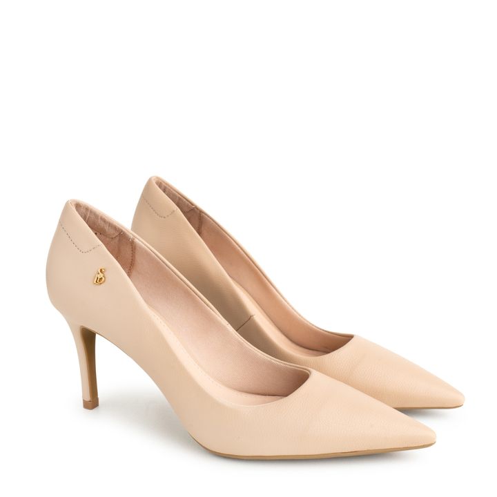 Scarpin-Nude-Amendoa-Salto-Medio-com-Logo-SDL