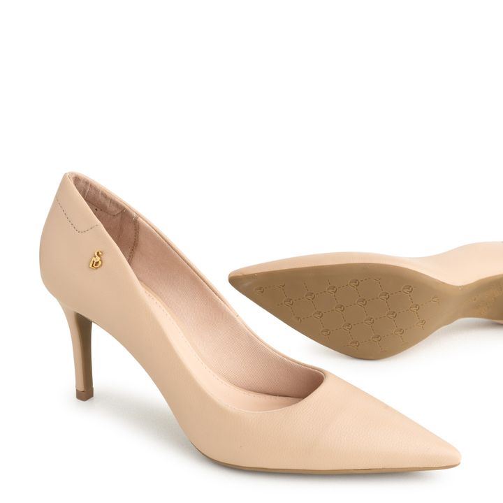 Scarpin-Nude-Amendoa-Salto-Medio-com-Logo-SDL