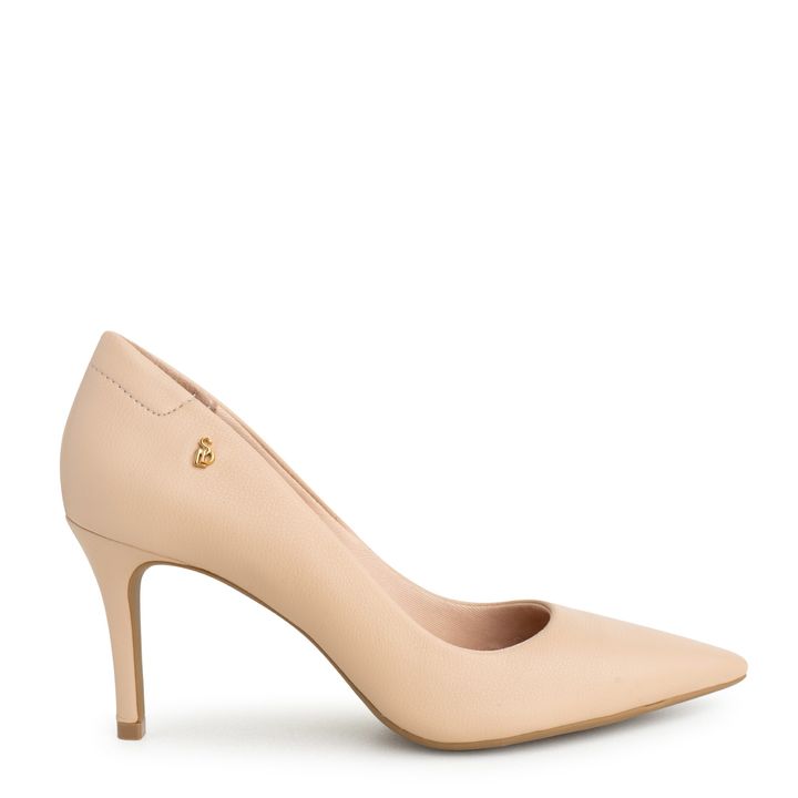 Scarpin-Nude-Amendoa-Salto-Medio-com-Logo-SDL