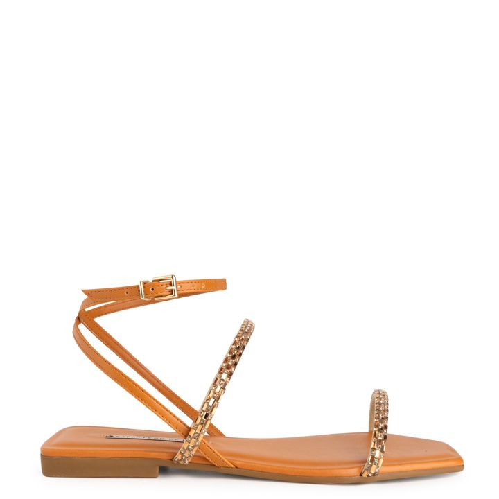 Rasteira-Sandalia-Nude-Almond-Enfeite-Brilho-e-Fivela-