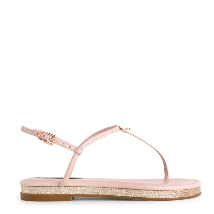 950.29_3-Rasteira-Sandalia-Nude-Baby-com-enfeite-Ouro-e-Malha-Cobre