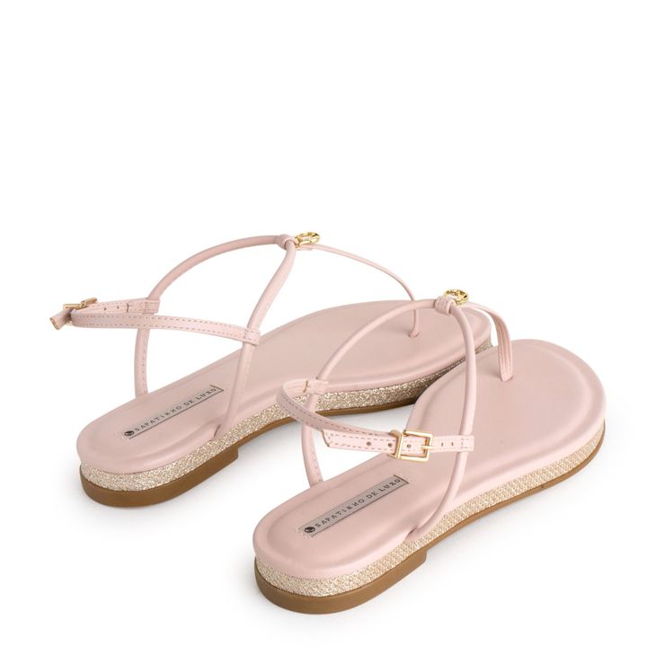 950.29_3-Rasteira-Sandalia-Nude-Baby-com-enfeite-Ouro-e-Malha-Cobre