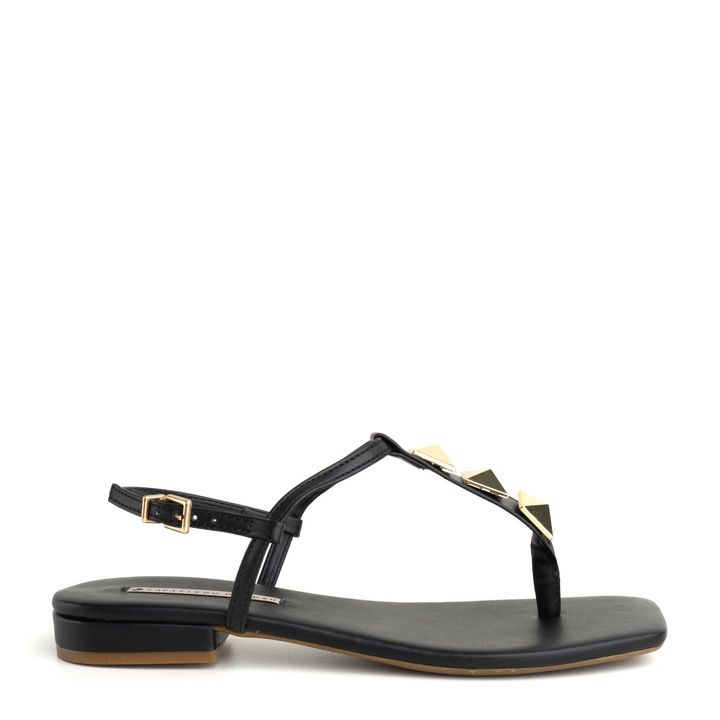 Rasteira-Sandalia-Preto-com-Enfeite-Piramide-Ouro-10080-20_1