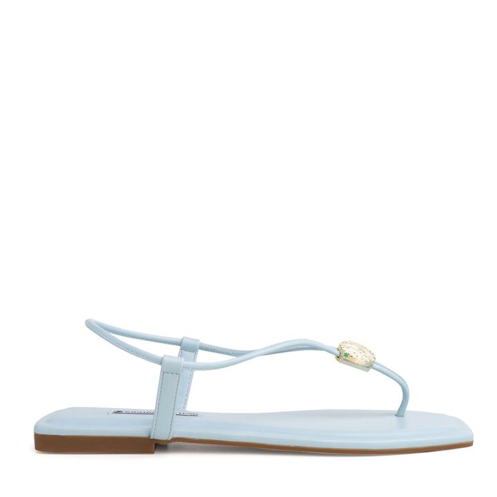 1380.261_4-Rasteira-Sandalia-Ligth-Blue-com-Enfeite-redondo-Ouro