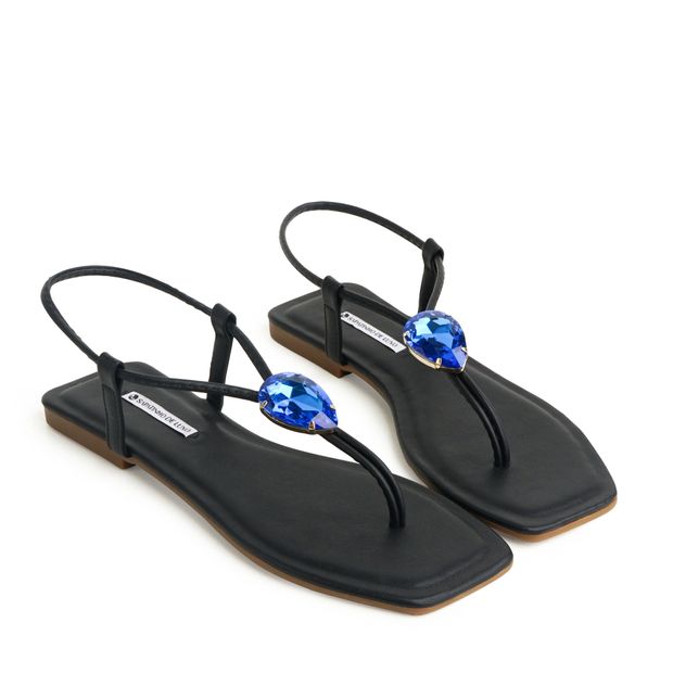 LUZAZULADA_1-Rasteira-Preto-com-Pedra-Azul-Caprichoso-0
