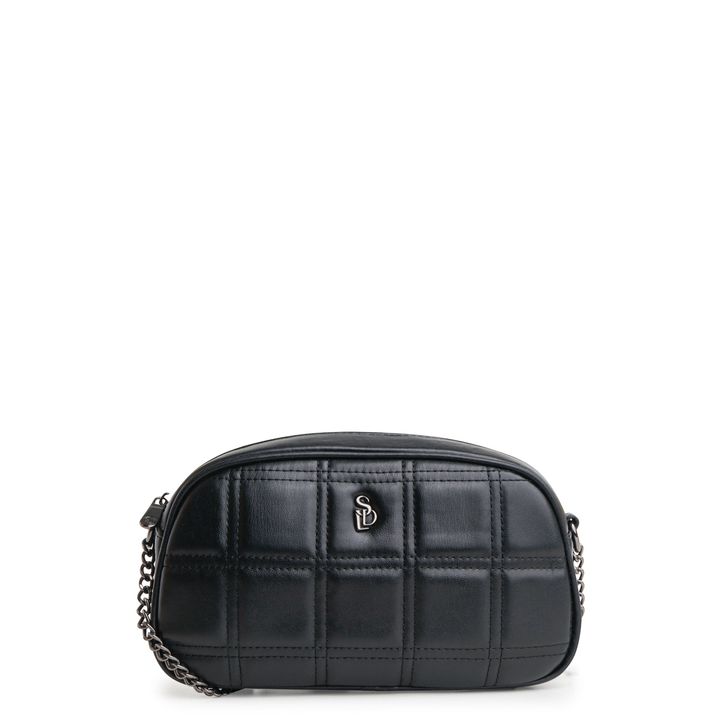 CATTAFI_1-Bolsa-Tiracolo-Floater-Preto-com-Costura-Matelasse-Alca-Corrente-Transversal-0