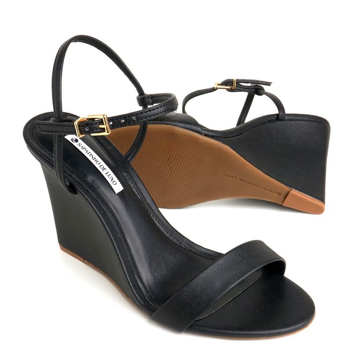 LIZIE_1-Sandalia-Anabela-Preto-Tira-unica-com-Bico-Redondo-e-Fivela-1