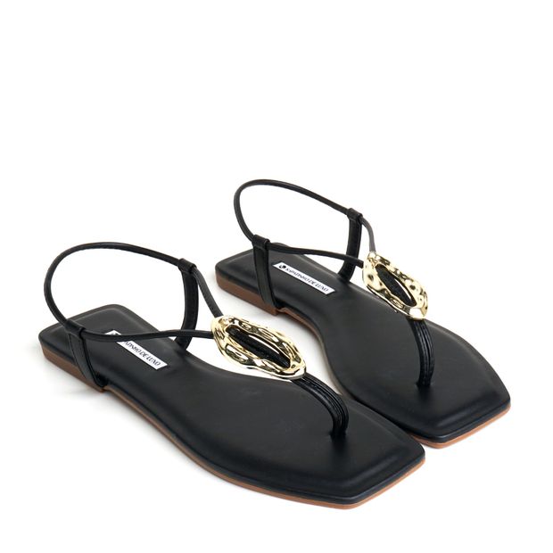 1380.317_1-Rasteira-Sandalia-Preto-com-Enfeite-Martelado-0